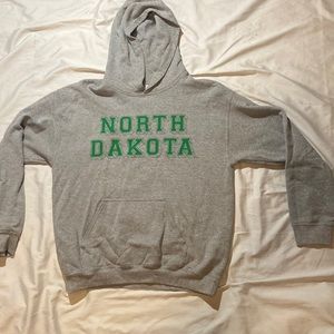 Grey college sweatshirt